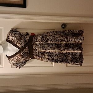 Elegant Brown Patterned Dress